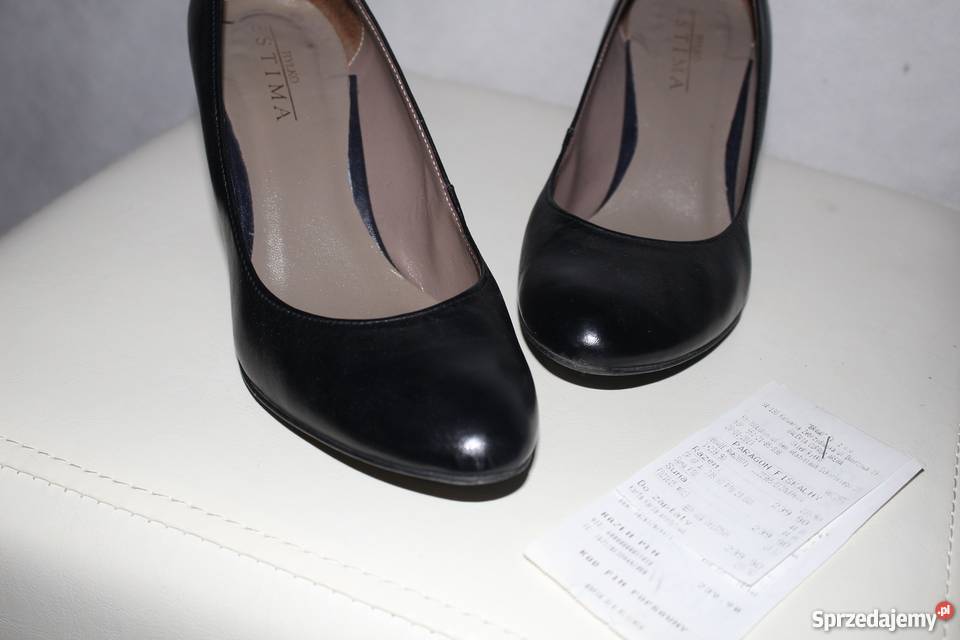 CZARNE SZPILKI SKÓRZANE RYŁKO 365 Lubin