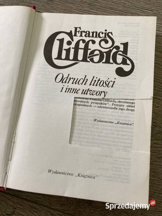 Książka Odruch litości Francis Clifford twarda podkarpackie Nisko