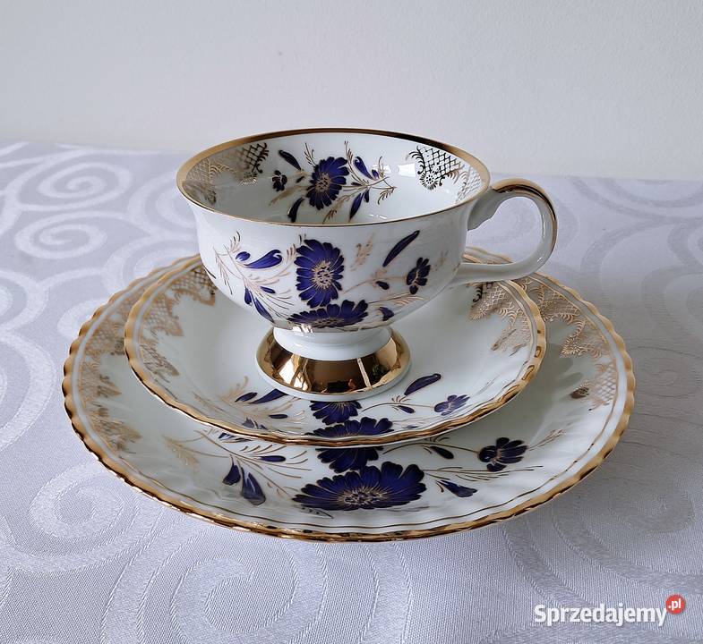 Trio Chodzież kobalt i złocenia filiżanka 160 ml Antyki, Sztuka, Kolekcje Strzelce Krajeńskie