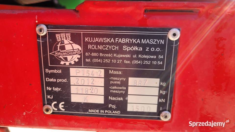 Opryskiwacz Krukowiak Octopus 1500l mazowieckie Sobanice sprzedam