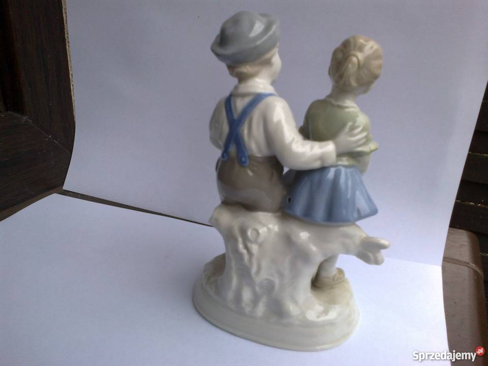 Figurka z porcelany szkliwnej Saksonia i Aleksandrów Łódzki