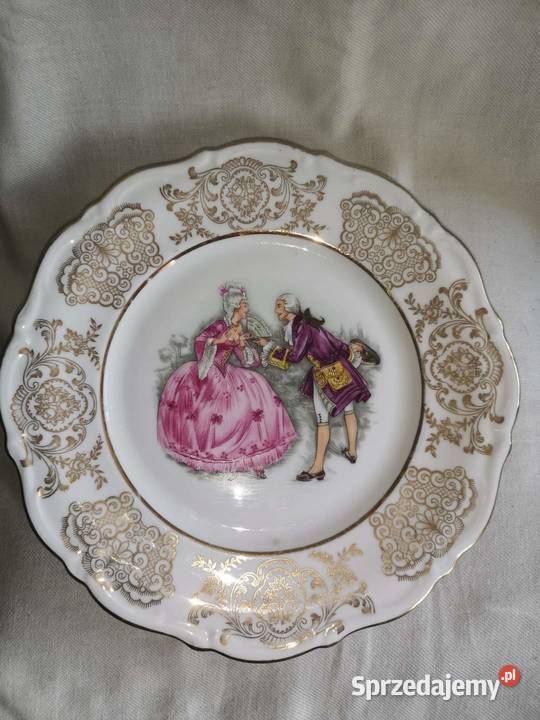 Patera ze scenką dworską Syg Winterling Bavaria Gdańsk