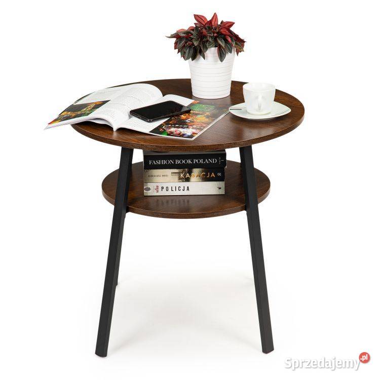 Stolik stół kawowy okrągły ława nowoczesny loft
