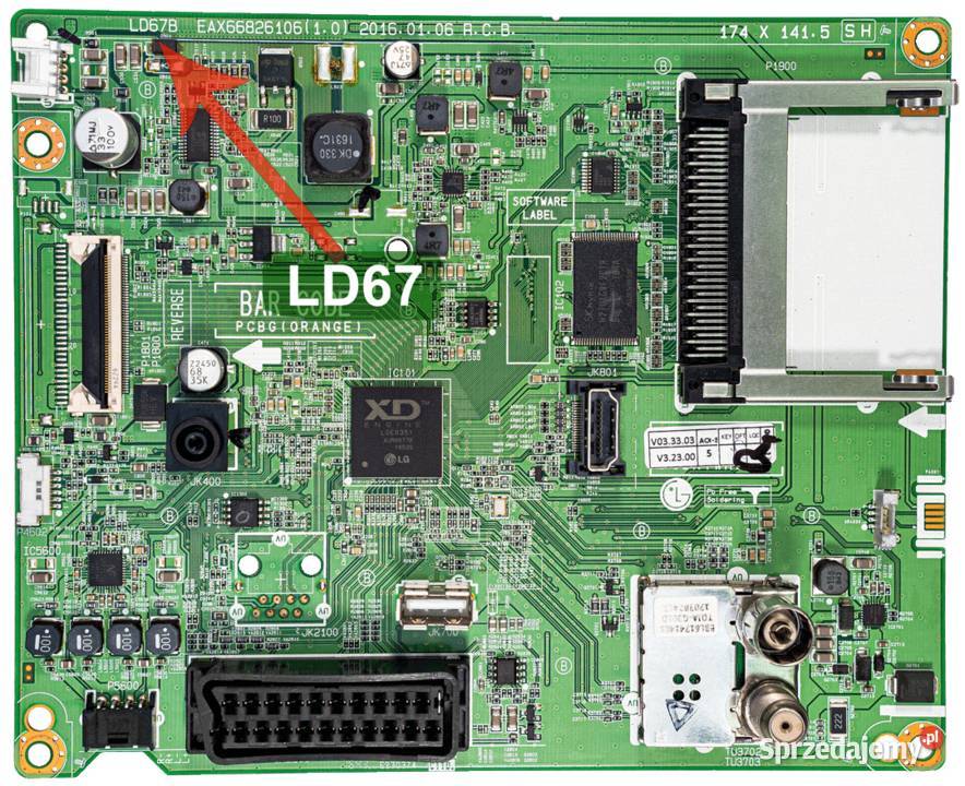 Płyta EAX66453203 LG LD55B LD67B 32LF510 43LH Kleczew