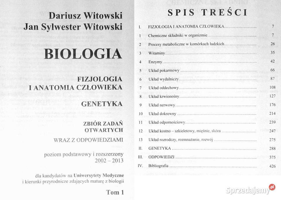 BiologiaTom 1 Zbiór zadań z odpowiedziami Chełm
