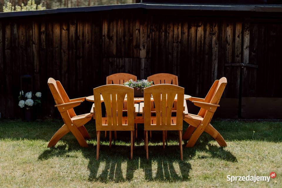 Meble ogrodowe drewniane składane typ X lamel 7 Kalety sprzedam