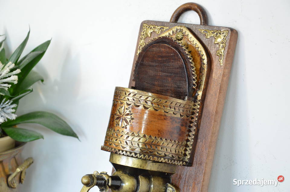 drewniany MŁYNEK wiszący do kawy stary śląskie Jastrzębie-Zdrój