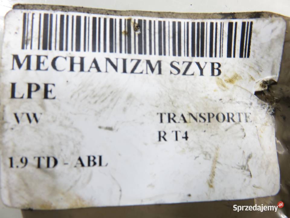 PODNOŚNIK SZYBY LEWY PRZEDNI VW TRANSPORTER T4 sprzedam