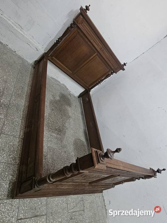 Stare dębowe łóżko eklektyczne Francja Łóżka Łóżka i materace