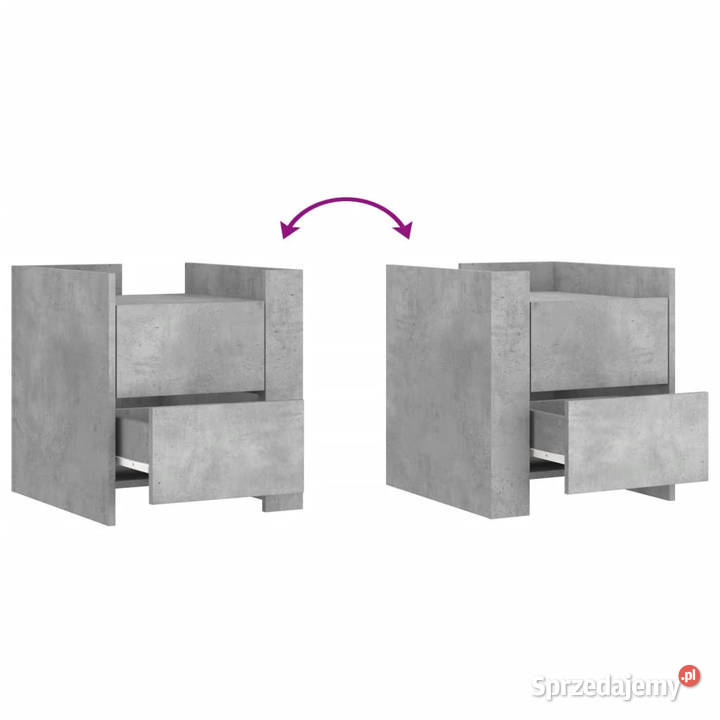 Szafka nocna szary beton 45x50x50 materiał Warszawa