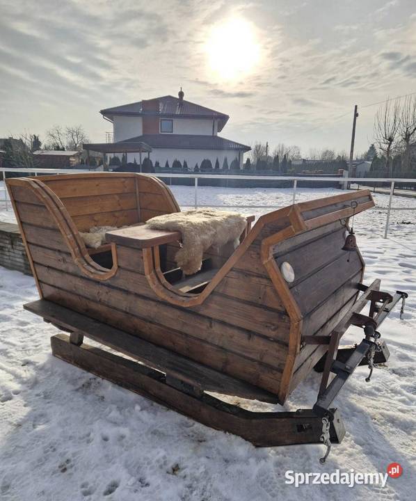 Piękne Sanie Konne Gotowe na Kulig Nowe Drewno Sanki Zakopane sprzedam