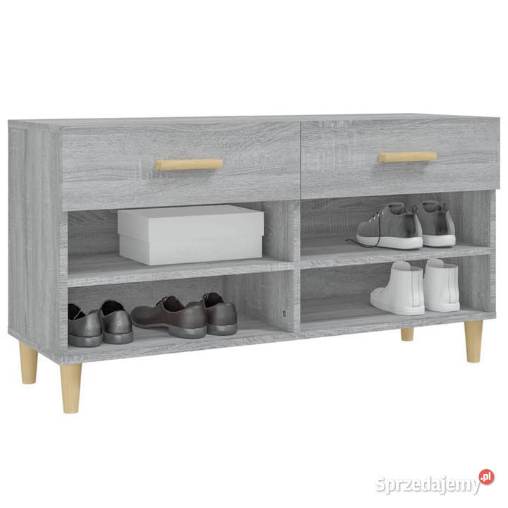 Szafka na buty szary dąb sonoma 102x35x55