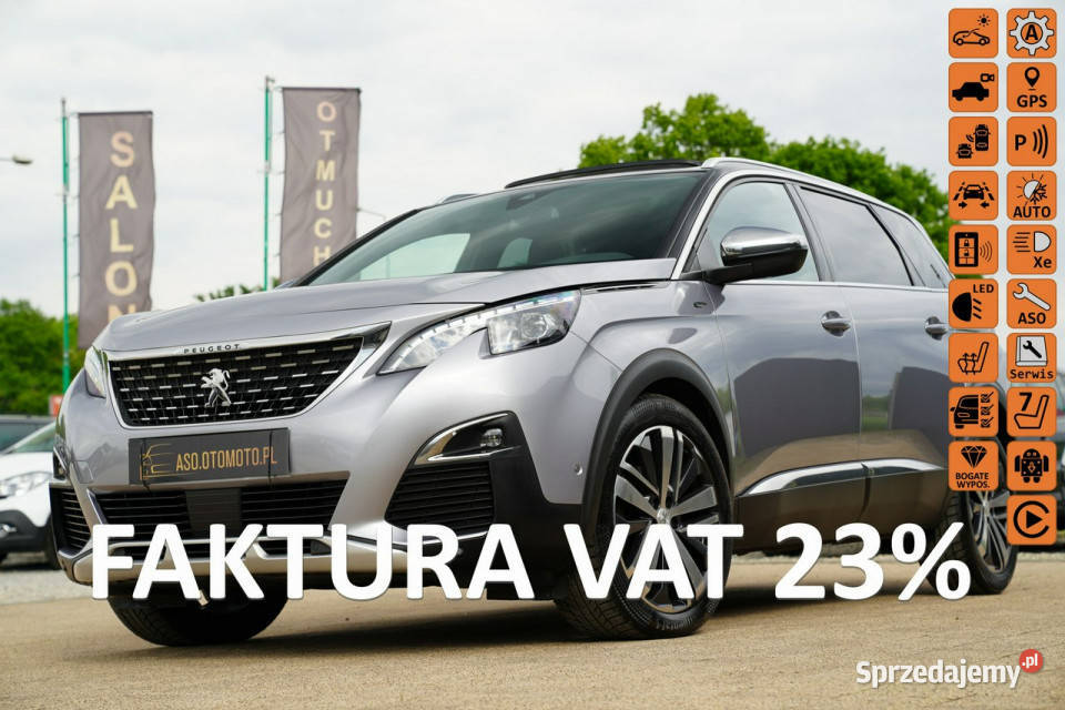 Peugeot 5008 GT kamery Skora Nawi PANORAMA blis Otmuchów