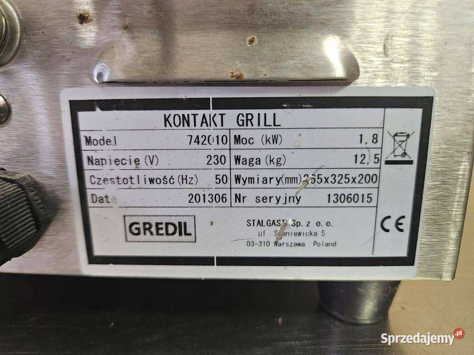 Kontakt grill Gredil 742010 pojedynczy Góra sprzedam