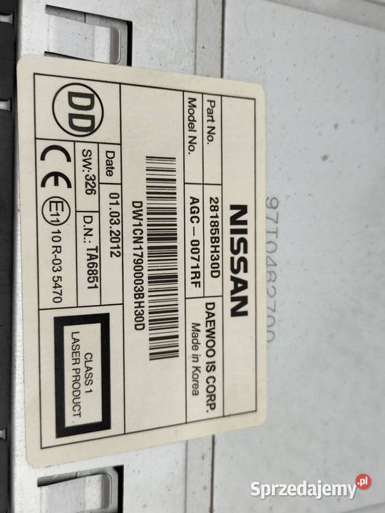 RADIO J10 28185BH30D Nissan Qashqai I 20072013 świętokrzyskie