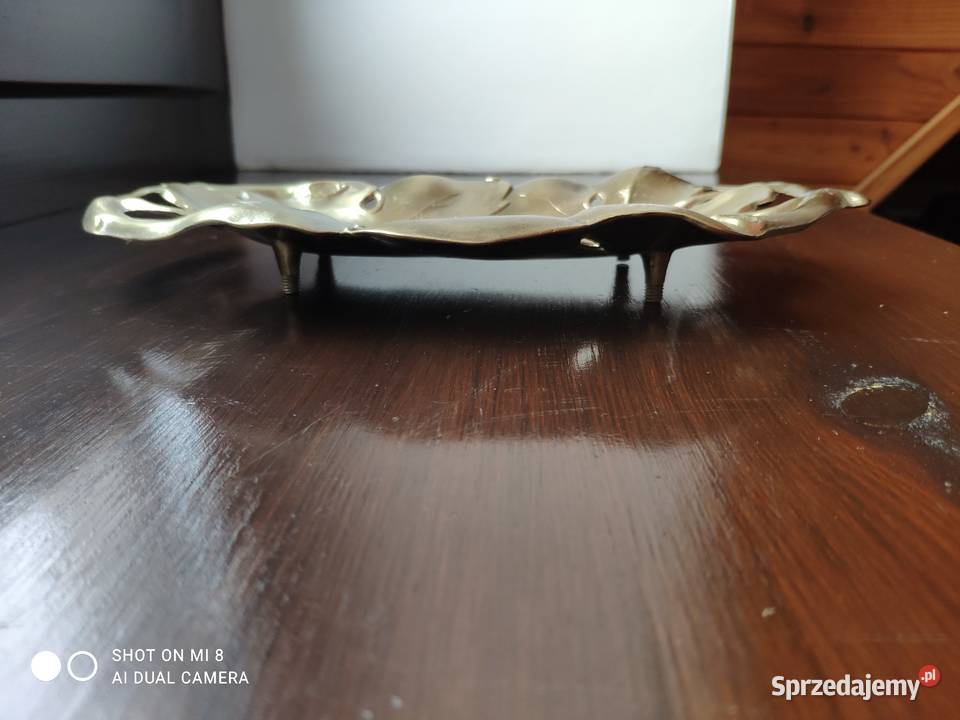 Stara Mosiężna Patera Oczyszczona i Antyki