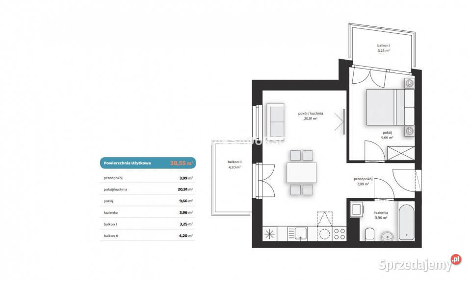 Mieszkanie Kraków 3852m2 2 pokoje sprzedam