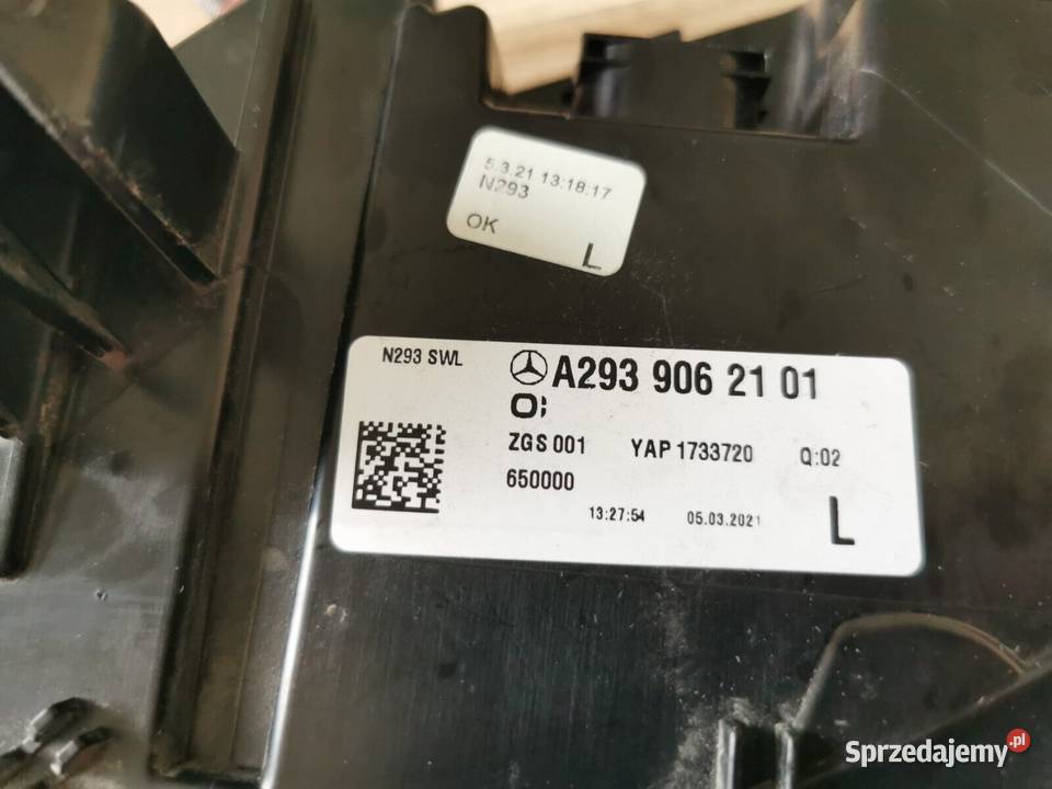 Mercedes EQC N293 Lampa Tylna lewa A2939062101 Lewe Świerzawa sprzedam