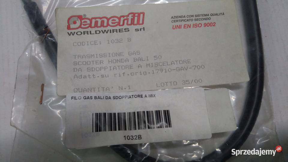 Linka gazu Semerfil Honda Bali 50 1032B Bielsk Podlaski sprzedam