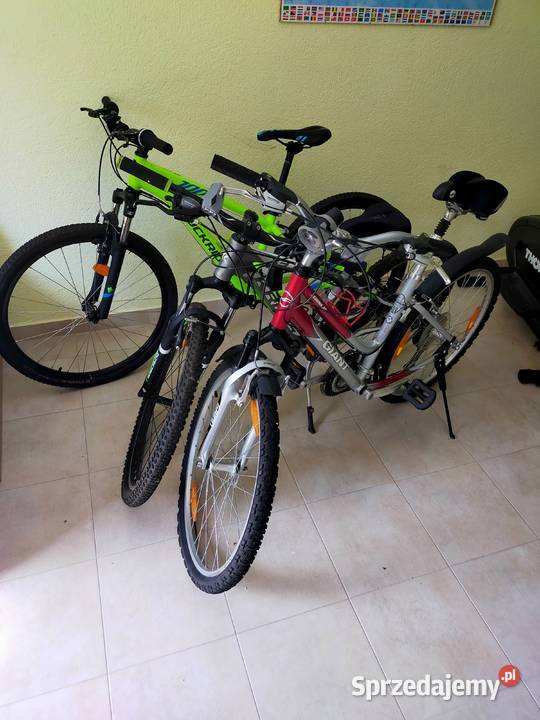 Rowery 3 sztuki duże i 2 małe rolki i kaski sprzedam