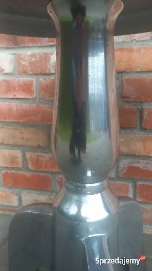 Stolik kawowy stylowy aluminiowy niklowany 61cm