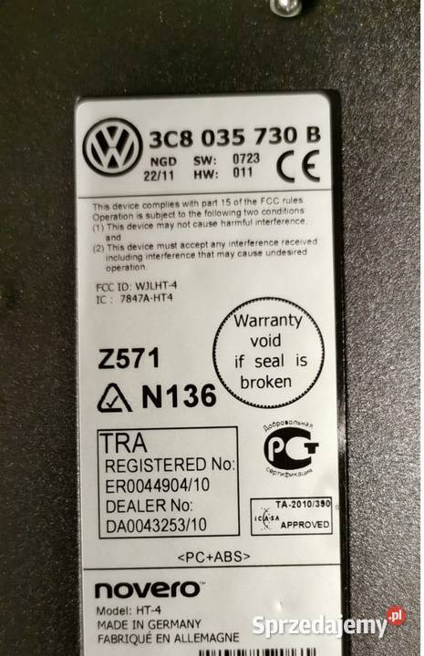 Bluetooth RNS 510 VW Seat Skoda 3C8035730 B C D Poznań