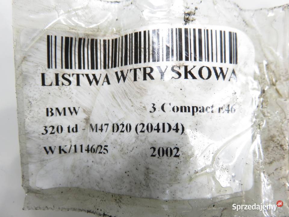 LISTWA WTRYSKOWA BMW E46 320 td 0281002497
