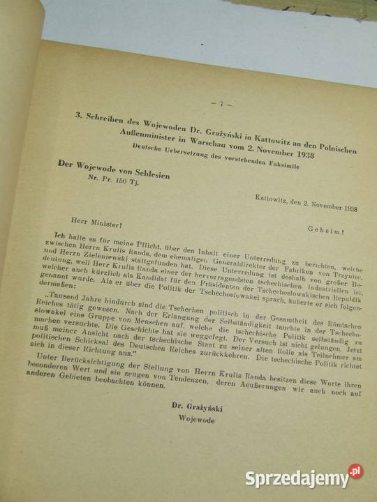 Polnische Dokumente zur Vorgeschichte des śląskie