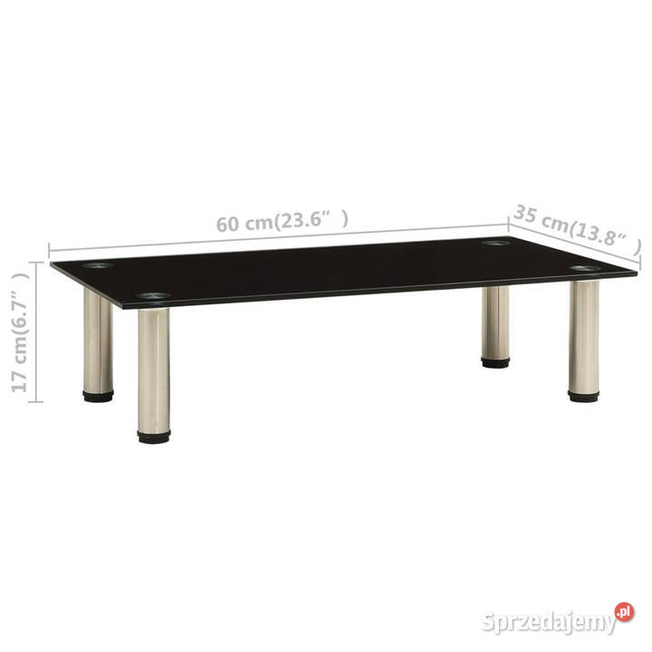 Stojak pod TV czarny 60x35x17 szkło hartowane Warszawa sprzedam