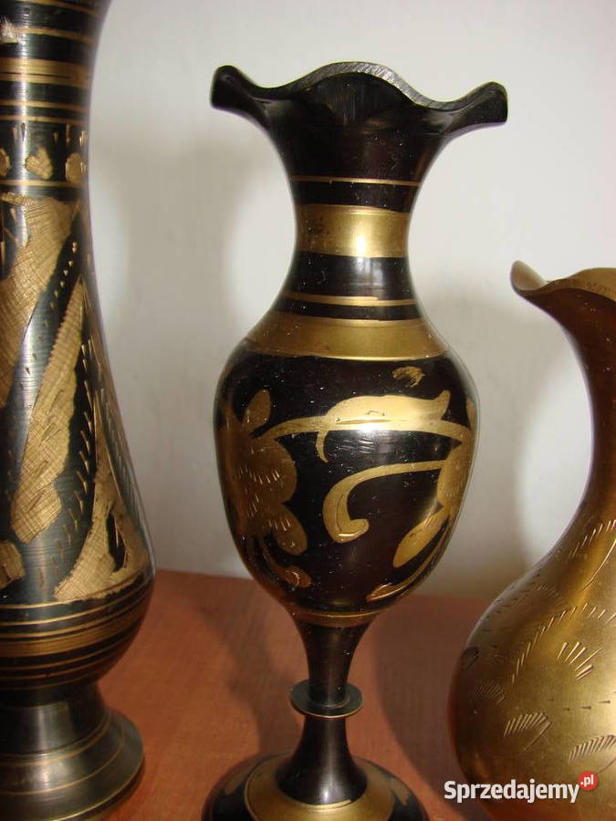 mosiężny indyjski wazonik Pruszcz Gdański