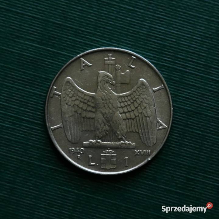 WŁOCHY 1 lir 1940r Niemagnetyczna