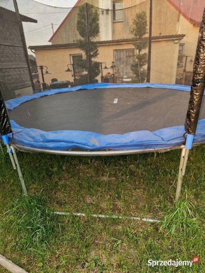 Trampolina z siatką ochronną i drabinką Kayoba