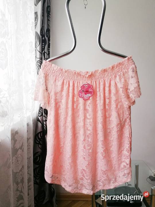 NOWA KORONKOWA BLUZKA HISZPANKA Z GIPURĄ RXXL Bluzki i koszule Łódź