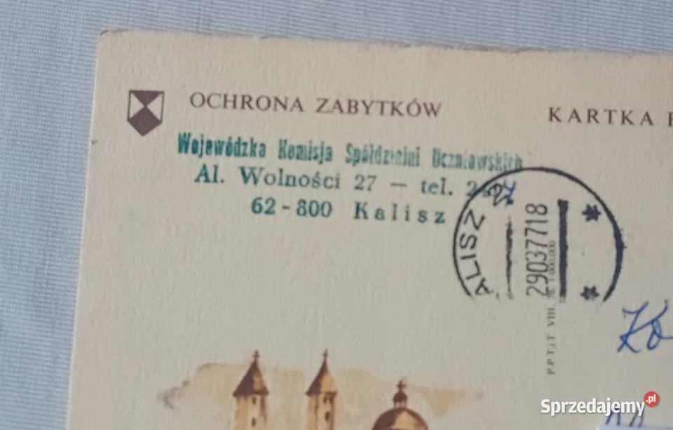 Pocztówka Ochrona zabytków w Polsce Płock Koźminek