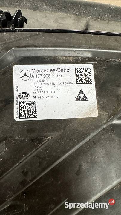 Lampa Przód Przednia Lewa Mercedes AKlasa 177 osobowe Lampy przednie