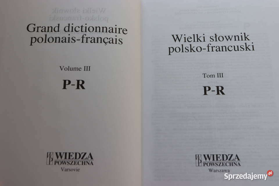 Wielki Słownik FrancuskoPolski Wiedza Powszechna Warszawa