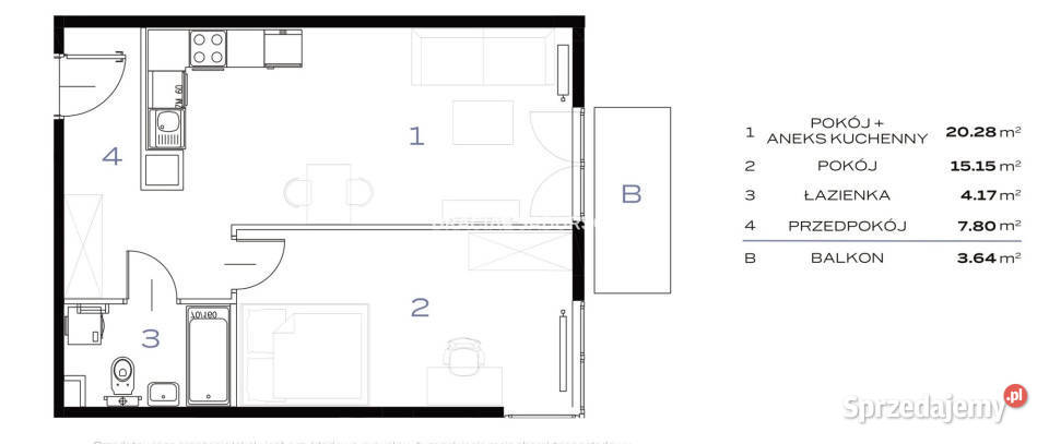 sprzedaży mieszkania 475m2 2 pokoje Kraków 29 Piętro 4