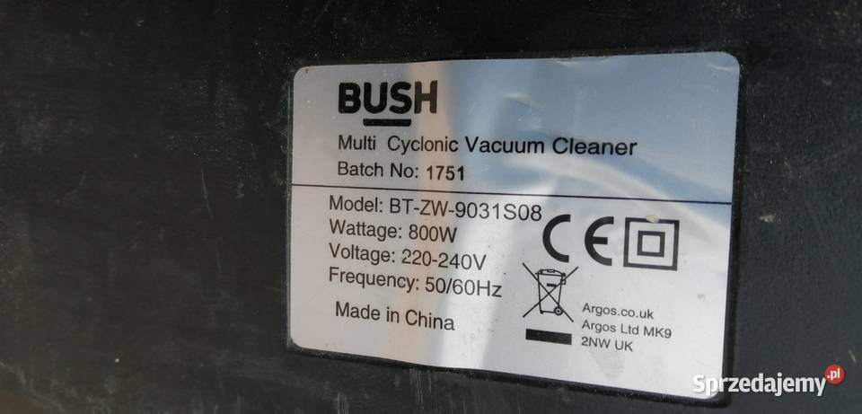 Odkurzacz Bush bezworkowy