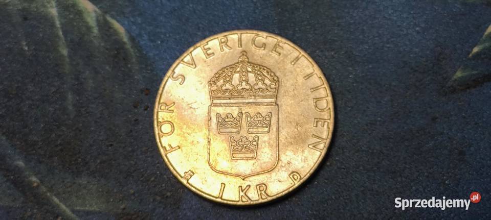 Moneta 1 Korona 1989 Szwecja Gliwice