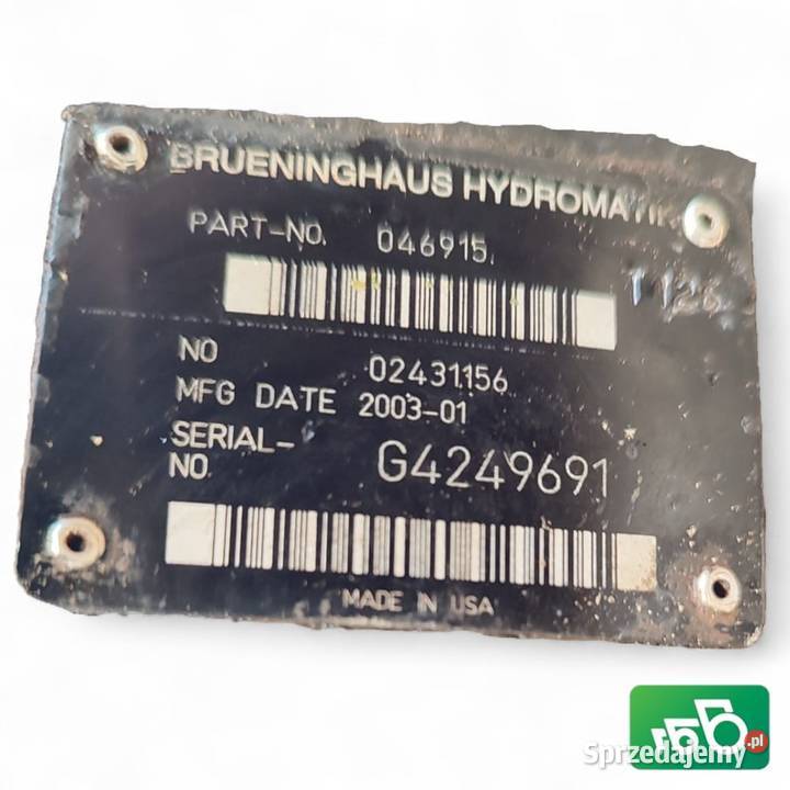 Pompa hydrauliczna A10VO45 Brueninghaus 046915 wielkopolskie