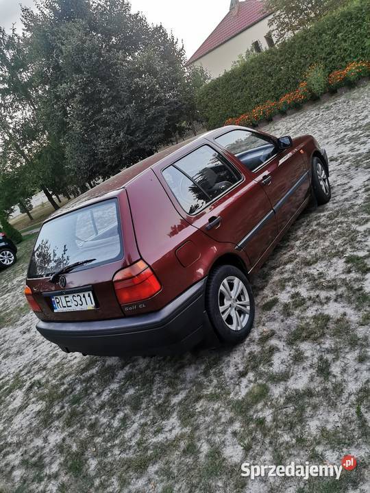 Volkswagen Golf 3 Okazja piękny bordowy Volkswagen podkarpackie Wola Zarczycka
