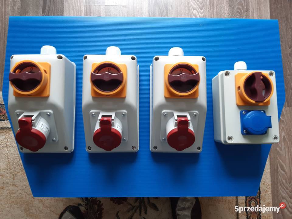 zestawy 3 faz gniazda rozdzielnice bezpieczniki Jasło sprzedam