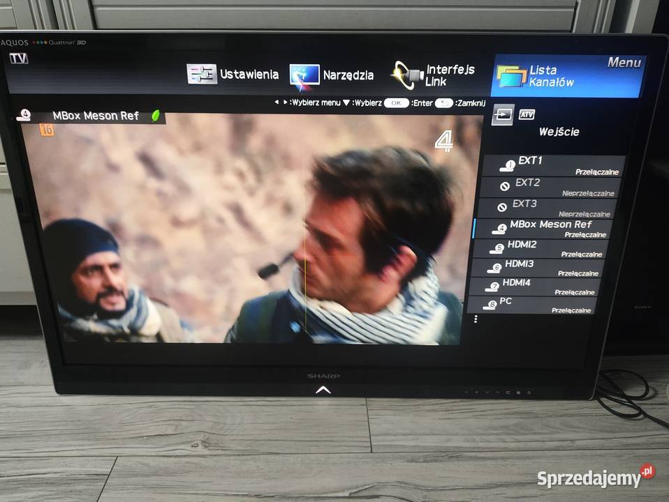 SHARP LC40LE830E 40 2 linie na ekranie odbiór Warszawa