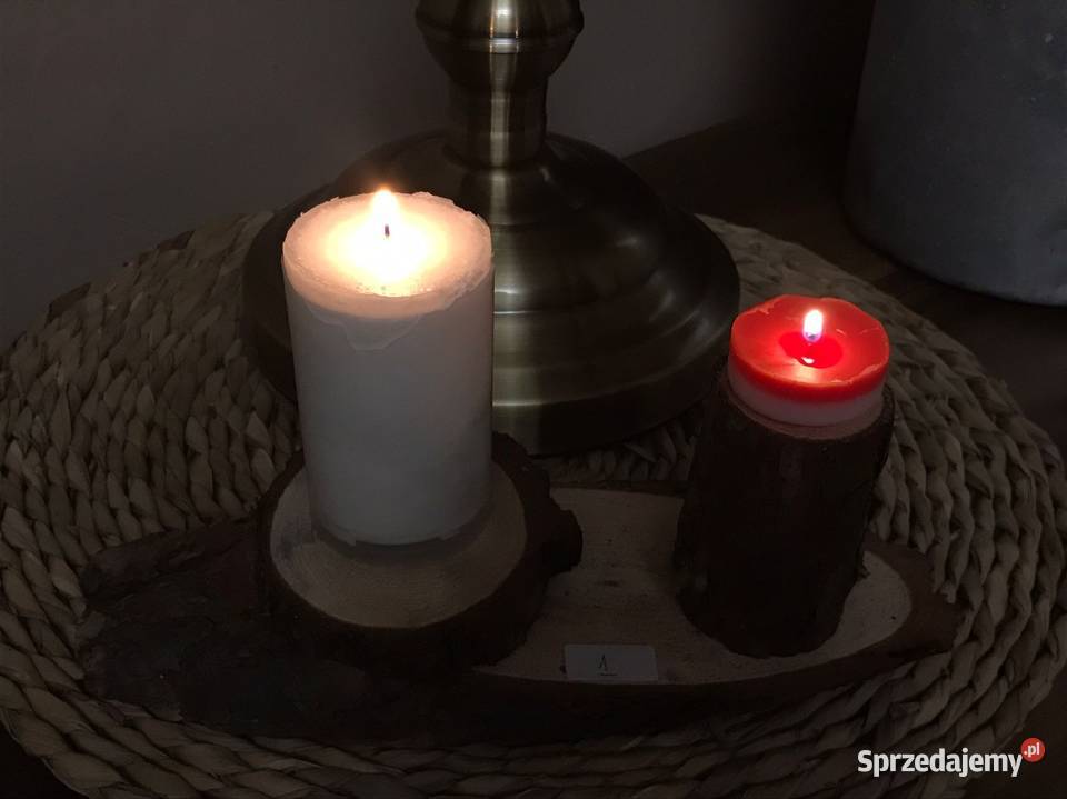 Świecznik z drewna Wojsławice