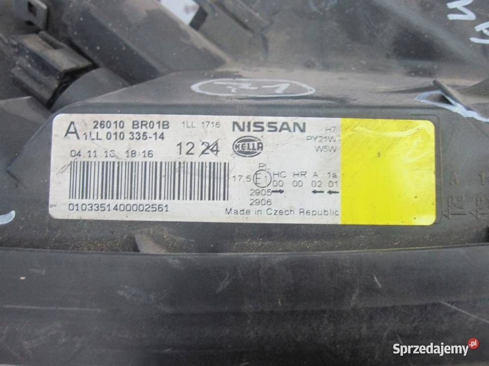 NISSAN QASHQAI I J10 LIFT 10r lampa prawa przód sprzedam