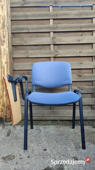 Krzesło ISO konferencyjne niebieskie z pulpitem Warszawa