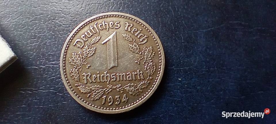 Stare monety 1 marka 1934 D Niemcy