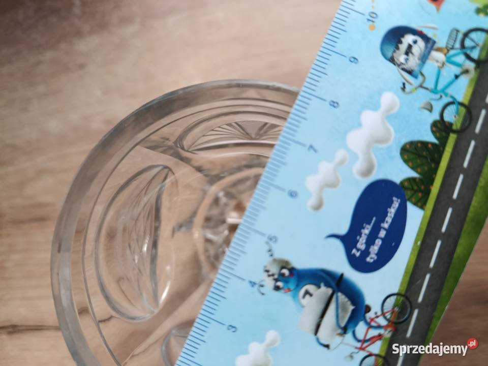 Kryształowy stary kielich puchar wazon grawer Choszczno