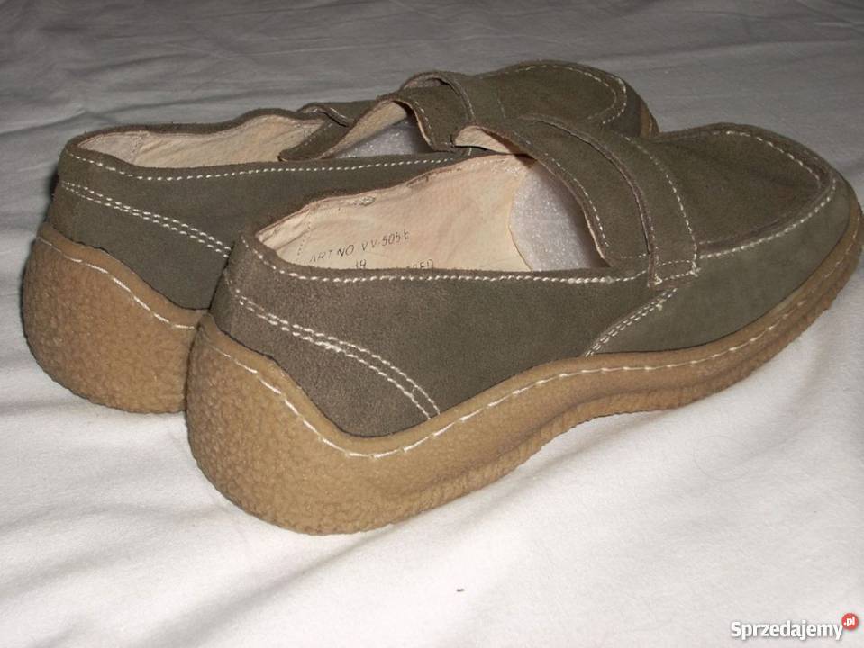 Skórzane półbuty gruba podeszwa NOWE 39 395 Rozmiar 39 małopolskie Nowy Sącz