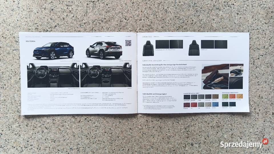 SUBARU Solterra Prospekt Rok wydania 2022 sprzedam